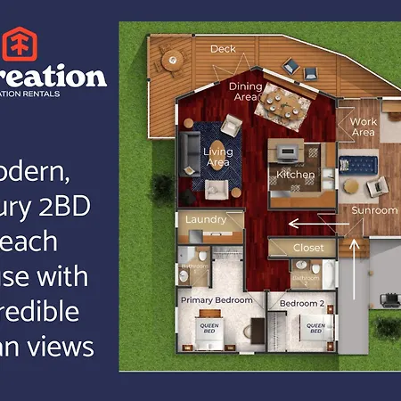 Luxury Beach Home Ocean View Sonos Langley Exterior photo